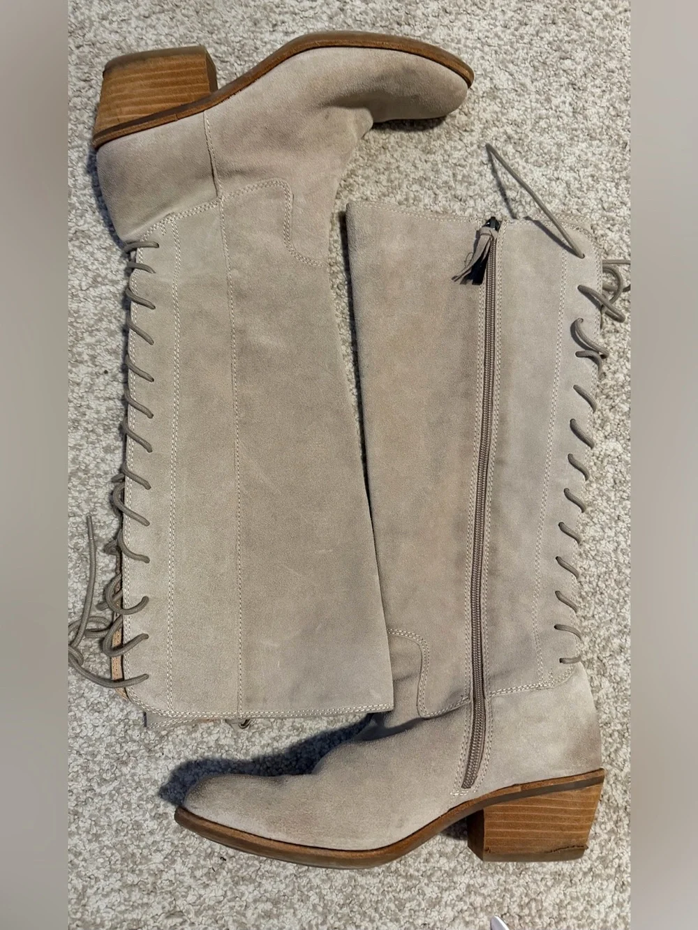 Nordstrom Sharnell II Water Resistant Knee High Boot soft sz 9.5 boho western